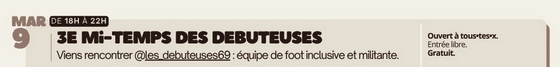 3ème mi-temps des Débuteuses