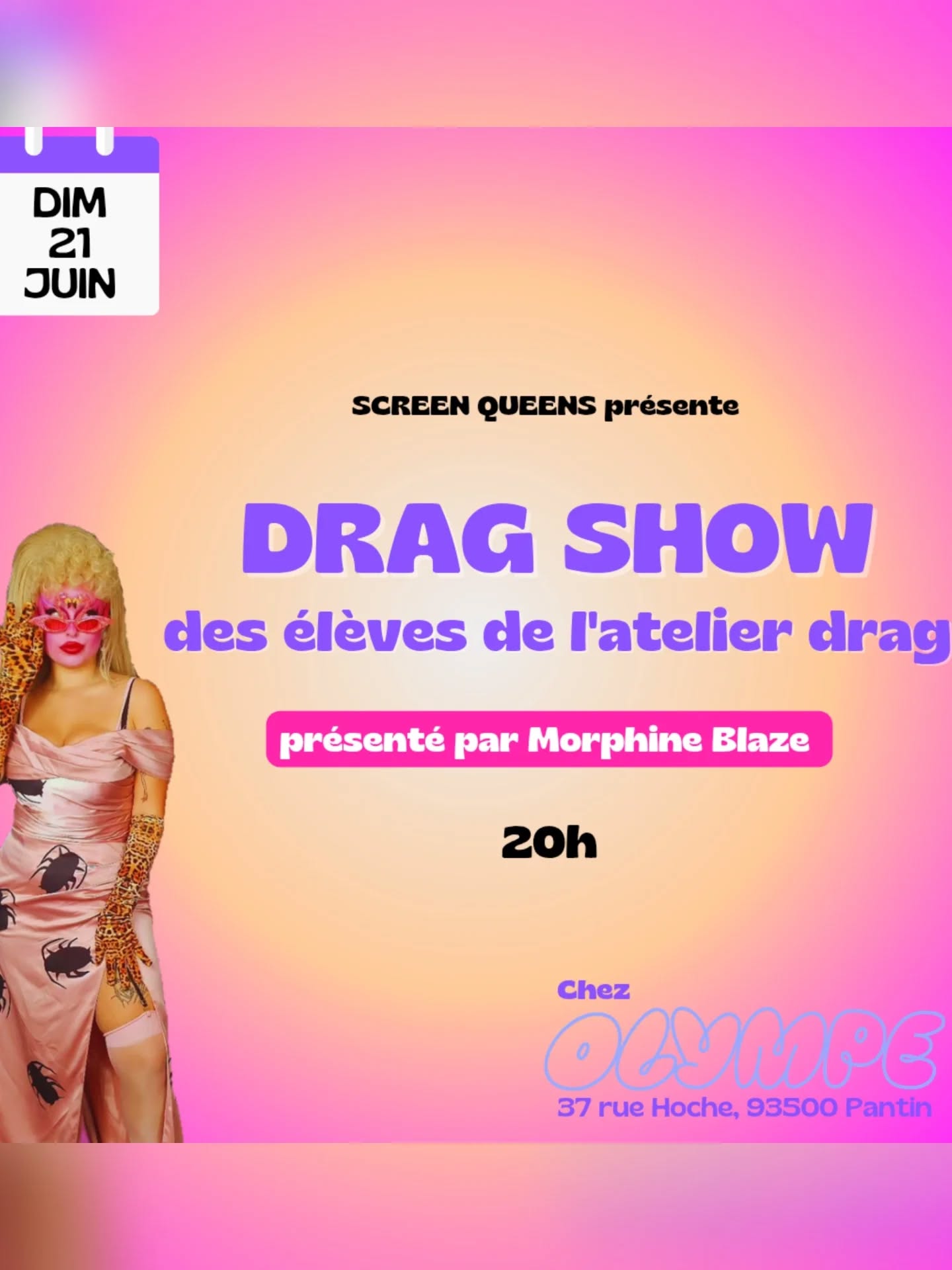 Drag show des élèves de l'atelier drag