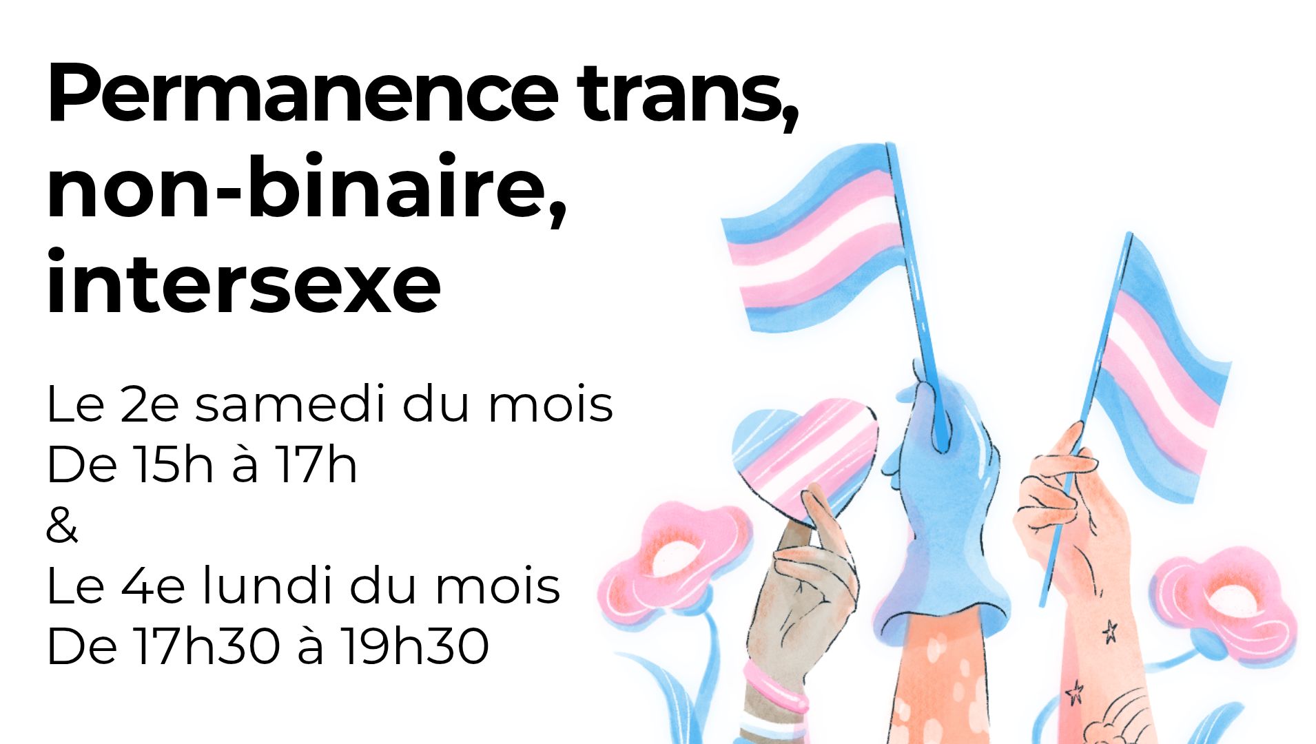 Permanence trans, non-binaire, intersexe et en questionnement
