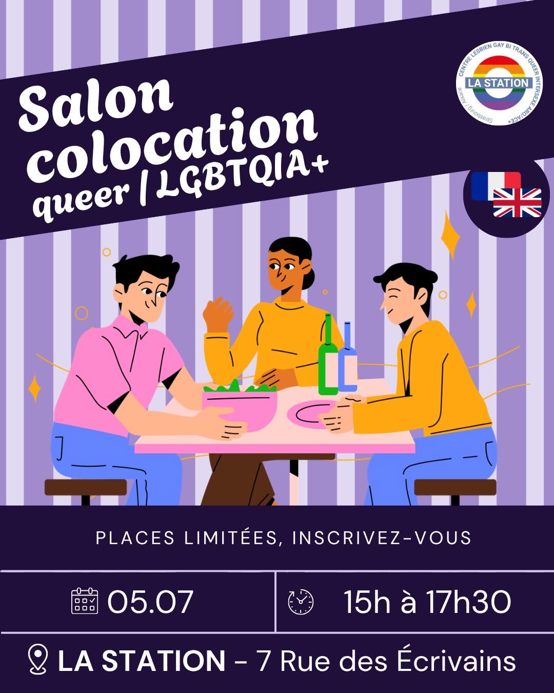 Salon colocation queer/LGBTQIA+